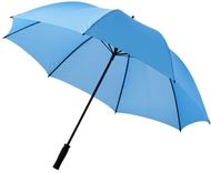 30" Yfke-golfsateenvarjo EVA-kahvalla, sininen liikelahja logopainatuksella